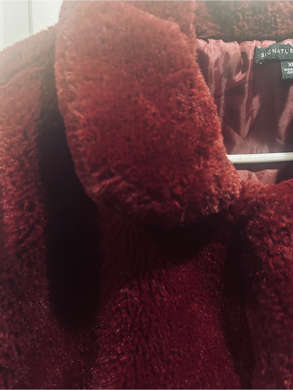 Signature Studio Wine Faux Fur Teddy Jacket - Picture 4 of 10